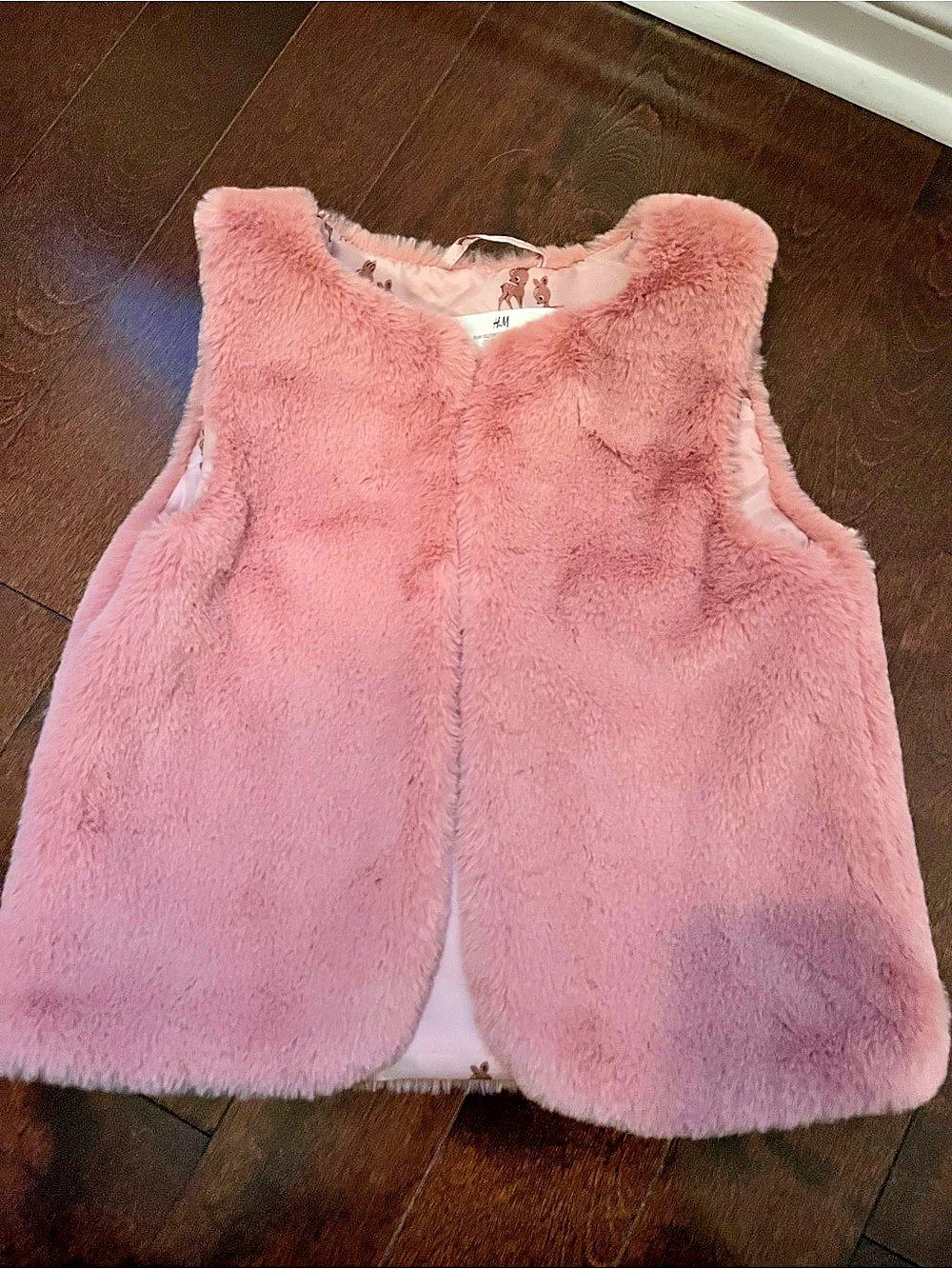 H&M Faux Fur Girls' Vest Pink